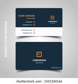 Modern business card design template. decoration name card design