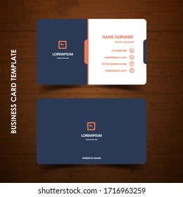 Modern business card design template. decoration name card design