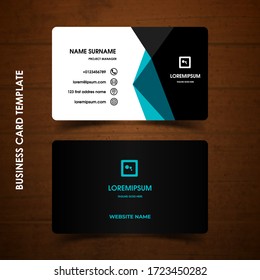 Modern business card design template. black and golden color 