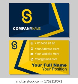 Modern business card design template.