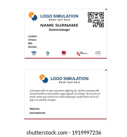 Modern business card design template. decoration name card design.