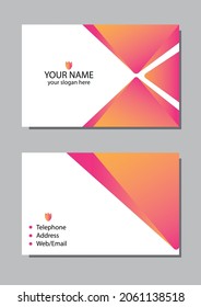Modern business card design template in vector size. 