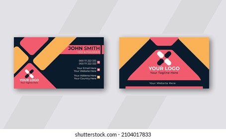 Modern business card design template, Clean professional business card template, visiting card, business card template.