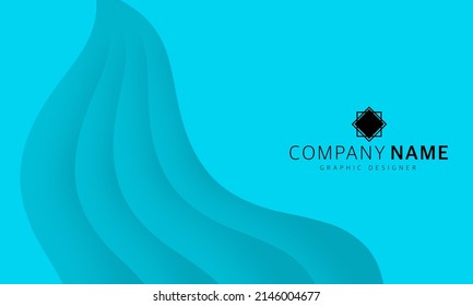 modern business card design template wavy shape, wave background, can be used for banners, posters