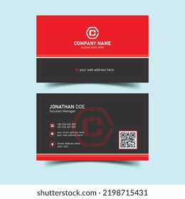 Modern business card design template. Creative business card and name card, horizontal simple clean template vector design