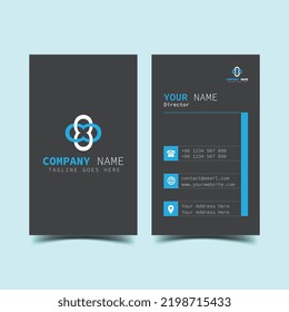 Modern business card design template. Creative business card and name card, horizontal simple clean template vector design