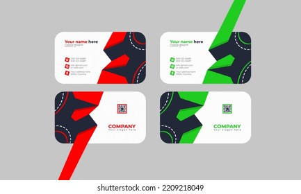 Modern business card design template, unique and creative visiting card layout