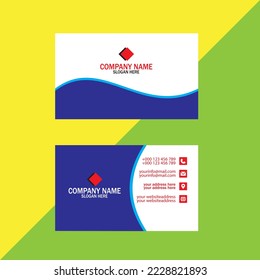 modern business card design template vector.
