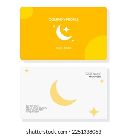modern business card design template with supporting illustrations