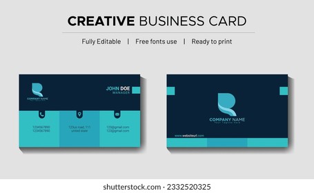 Modern business card design, business card design template, visiting card template