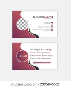 Modern Business Card Design Template. This business card template is fully customizable and usable. You can change colors, texts, fonts