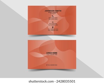 Modern business card design template.	