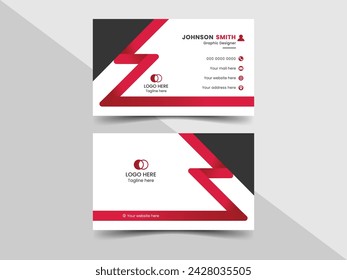 Modern business card design template.	