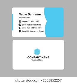Modern business card design template. decoration name card design