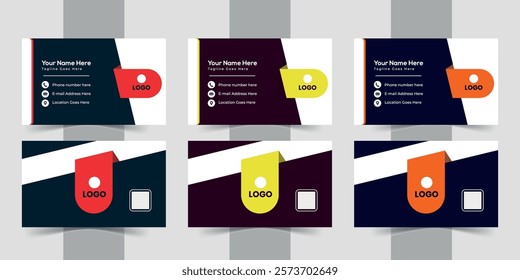 Modern Business Card Design Template | Professional, Customizable Layout for Corporate, Personal, and Creative Use | Print-Ready.