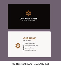 Modern business card design template.
