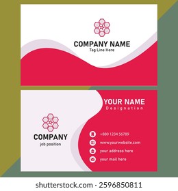 Modern business card design template.