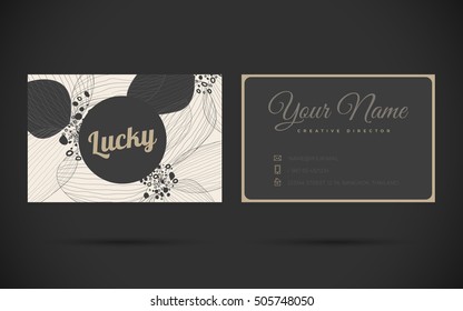 Modern Business card Design Template. Vector Elements with text