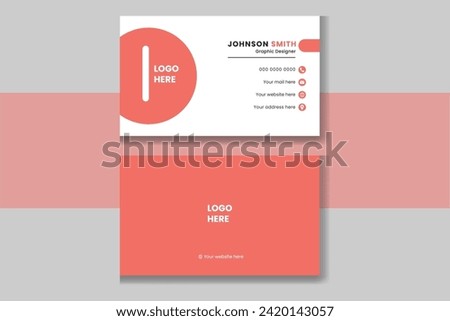 Modern business card design template. Visiting card design layout.