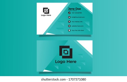 Modern Business card design template.print ready vector with color