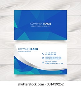 modern business card design in triangle patterns vector