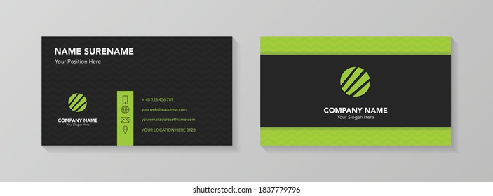 Diseño moderno de tarjetas de visita. Vector