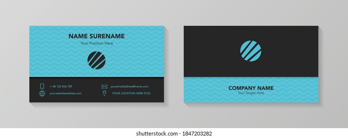 Diseño moderno de tarjetas de visita. Vector