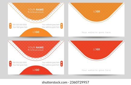 Modern Business Card Design, Vector file layout template 