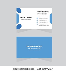 Modern business card design vector.