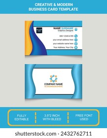 Vector de diseño de tarjeta de visita moderna