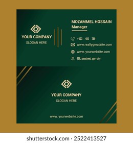 Ilustración vectorial moderna del diseño de la tarjeta de visita