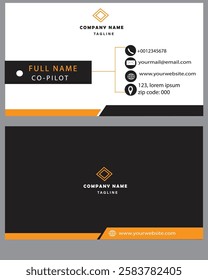 Modern business card design vector template
