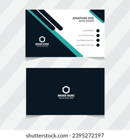 modern business card design . Visiting card for business and personal use. name card template , horizontal simple clean layout design template.