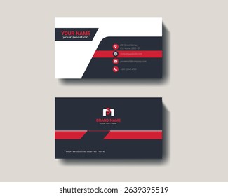 Modern Business Card Design, Modern Business Card Design with Wave Element