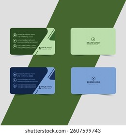 Modern Business Card Designs with Personal and Brand Information.