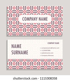 Modern business card editable template with abstract background. Vector illustration