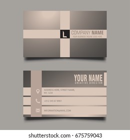 Modern business card elegant vector