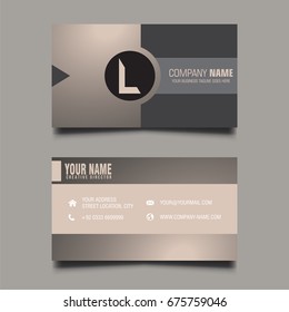 Modern business card elegant vector