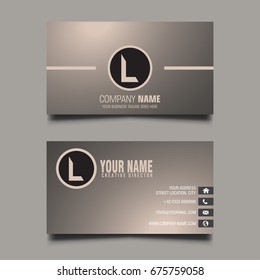 Modern business card elegant vector