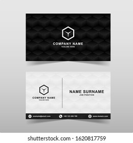 Modern business card with geometric hexagon pattern,Vector.