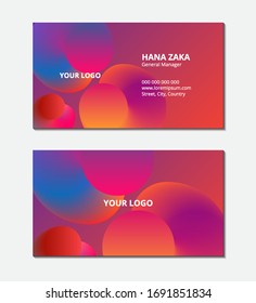 Modern business card gradient design template