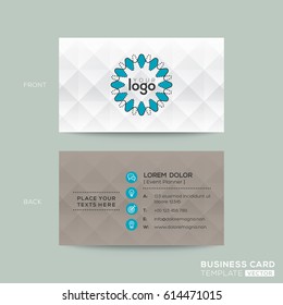 modern business card with grey pattern background