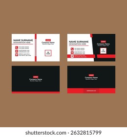 Diseño moderno de la tarjeta de visita en Paquete. Exhibición de Plantilla creativa para la campaña promocional.