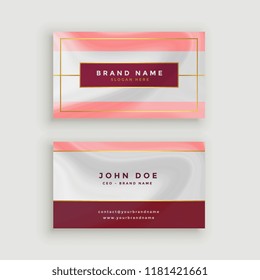 modern business card in marble style texture