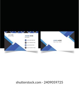 Modern Business Card, Personal Visiting card Vector for print, Creative and Clean Business Card Template, Portrait and landscape orientation.	
