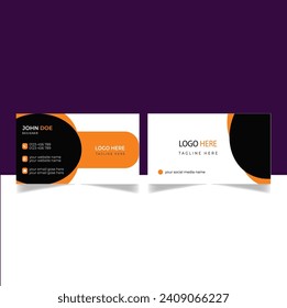 Modern Business Card, Personal Visiting card Vector for print, Creative and Clean Business Card Template, Portrait and landscape orientation.	
