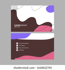 Modern business card posters, Waves of colorful liquid flow. Cool gradient shape composition, vector cover design.