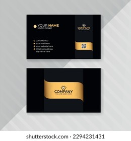 Modern business card print template, personal visiting card with a company card, vector illustration, stationery design