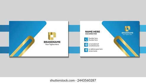 modern business card print templates. Personal visiting card with company logo.