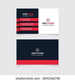 Modern Business Card Print Templates.Personal Visiting Card With Company Logo.Business Card Design Vector Illustration Stationery.
Double Sided Business Card Flat.